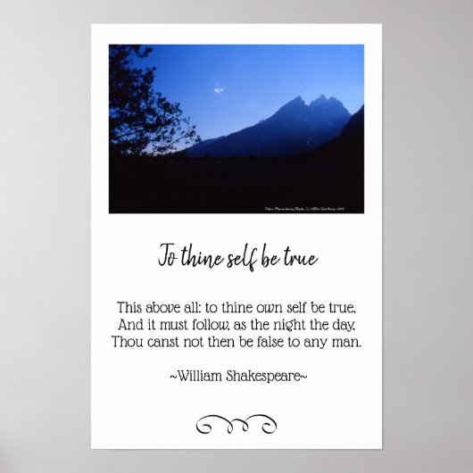 Teton Mountains Silhouette Foto Poster (Vorne)