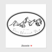 Teton National Park Minimal Vinyl Sticker (Blatt)
