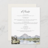 TETON NATIONAL PARK Mountain Wedding Details Card Einladung (Vorne/Hinten)