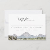TETON NATIONAL PARK Skyline Destination RSVP Einladung (Vorderseite)