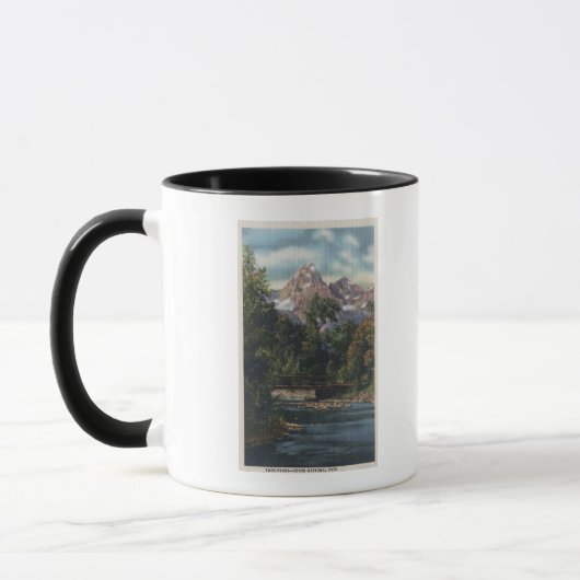 Teton National Park, WY - Zwillingshauptsicht Tasse (Links)