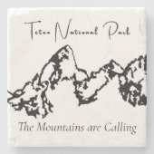 Teton Nationalpark Stone Untersetzer (Vorderseite)