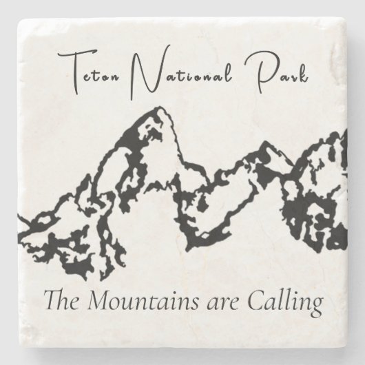 Teton Nationalpark Stone Untersetzer (Vorderseite)
