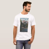 Teton Nationalpark, WY - Doppelspitzen-Ansicht T-Shirt (Vorne ganz)
