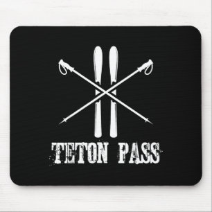 Teton Pass Wyoming Skifahrer Skifahren Nordic Alpi Mousepad