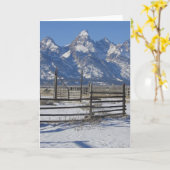 Teton Ranch Winter Jeder Anlass Grußkarte Karte (Gelbe Blume)