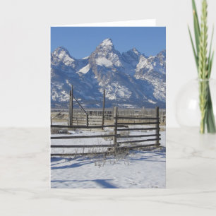 Teton Ranch Winter Jeder Anlass Grußkarte Karte