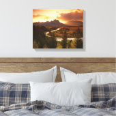 Teton Range bei Sonnenuntergang vom Snake River Leinwanddruck (Insitu (Schlafzimmer))