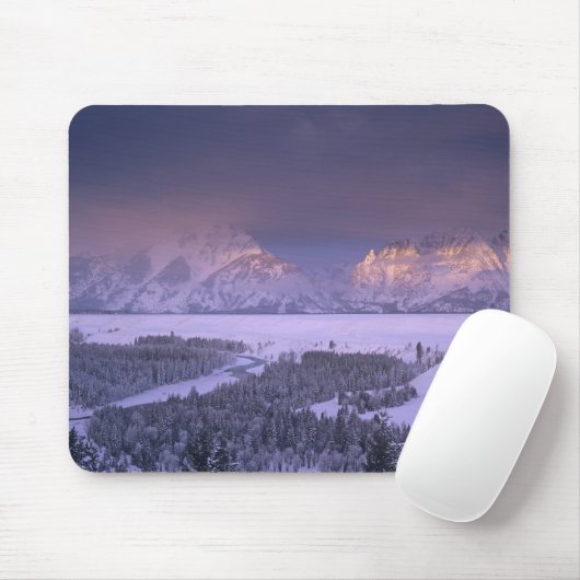 Teton Range from Snake River Overlook, Grand Mousepad (Mit Mouse)