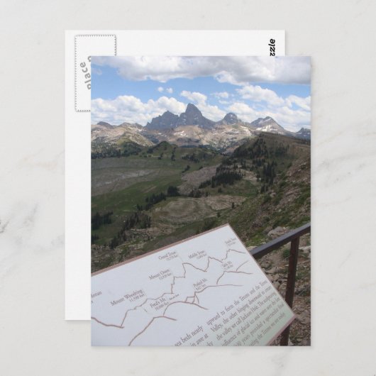 Teton Range Postcard Postkarte (Vorne/Hinten)