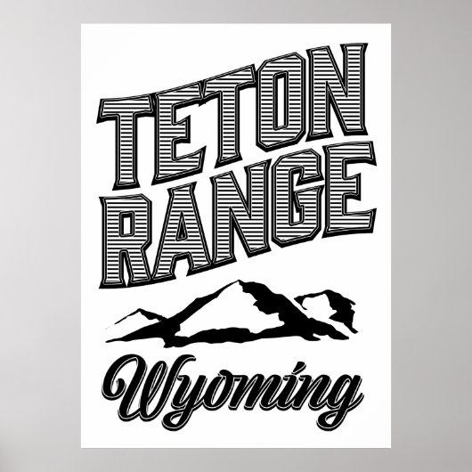 Teton Range, Wyoming Poster (Vorne)