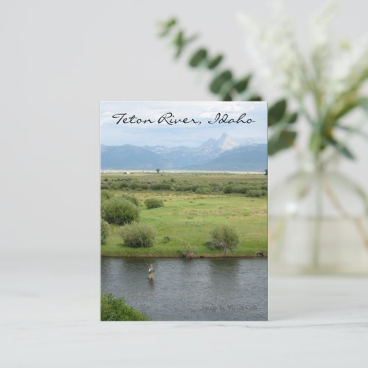 Teton River, Idaho Fisherman Postcard Postkarte (Stehend Vorderseite)
