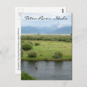 Teton River, Idaho Fisherman Postcard Postkarte (Vorne/Hinten)