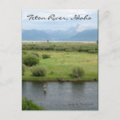 Teton River, Idaho Fisherman Postcard Postkarte (Vorderseite)