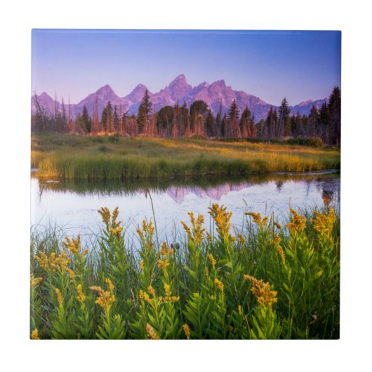 Teton Sonnenaufgang Fliese (Vorderseite)