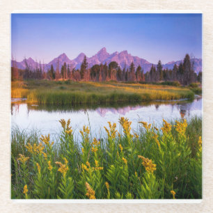 Teton Sonnenaufgang Glasuntersetzer