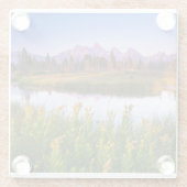 Teton Sonnenaufgang Glasuntersetzer (Rückseite)