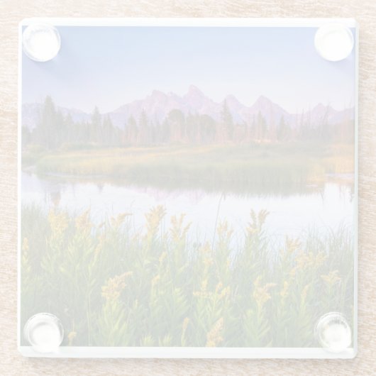 Teton Sonnenaufgang Glasuntersetzer (Rückseite)