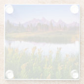 Teton Sonnenaufgang Glasuntersetzer (Rückseite)