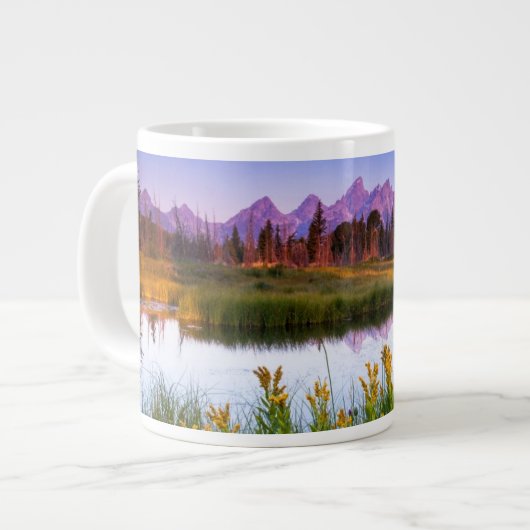 Teton Sonnenaufgang Jumbo-Tasse (Vorderseite Links)