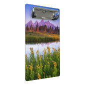Teton Sonnenaufgang Mini Klemmbrett (Schrägansicht)