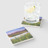 Teton Sonnenaufgang Steinuntersetzer (Seitenansicht)