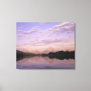 Teton Strecke nachgedacht über den Snake River. Leinwanddruck