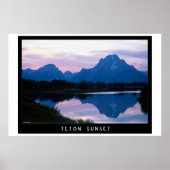 Teton Sunset Poster (Vorne)