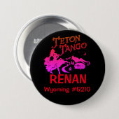 Teton Tango-Namensschild Button (Vorne & Hinten)