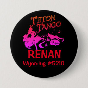 Teton Tango-Namensschild Button