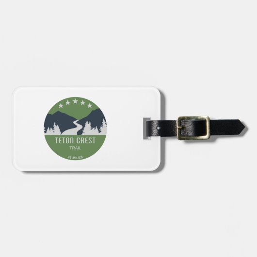 Teton Wappen Trail Gepäckanhänger (Vorderseite horizontal)