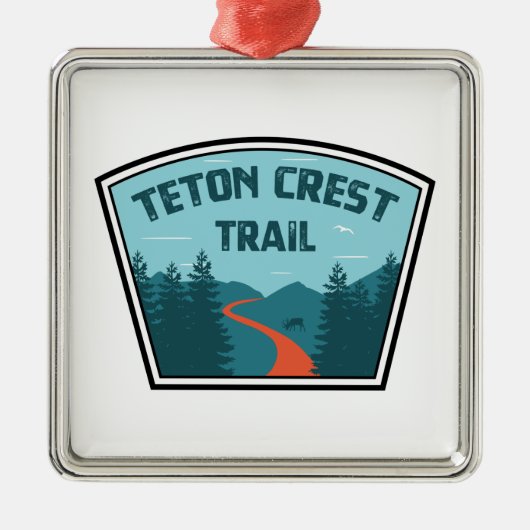 Teton Wappen Trail Ornament Aus Metall (Vorne)