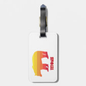 Tetons Bear Gepäckanhänger (Rückseite vertikal)