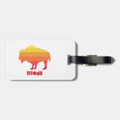 Tetons Bison Gepäckanhänger (Rückseite horizontal)