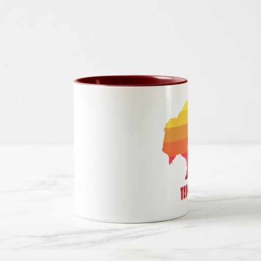 Tetons Bison Zweifarbige Tasse (Mittel)