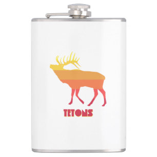 Tetons Elk Flachmann
