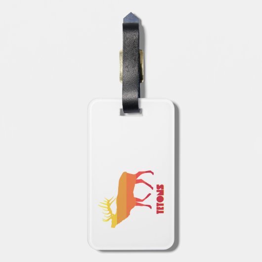 Tetons Elk Gepäckanhänger (Rückseite vertikal)