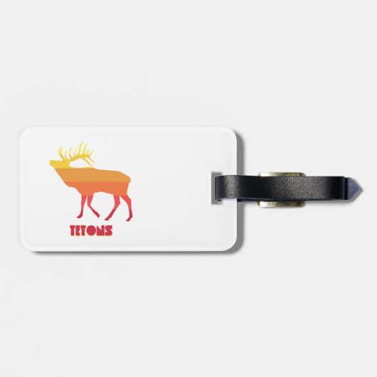 Tetons Elk Gepäckanhänger (Rückseite horizontal)