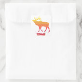 Tetons Elk Quadratischer Aufkleber (Tasche)