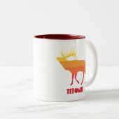 Tetons Elk Zweifarbige Tasse (VorderseiteRechts)