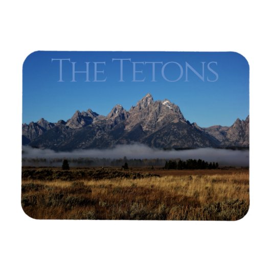 Tetons mit Fog Grand Teton Nationalpark Magnet (Horizontal)