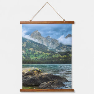 Tetons nach dem Regen Wandteppich Mit Holzrahmen
