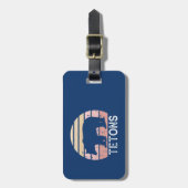 Tetons Retro Bär Gepäckanhänger (Vorderseite vertikal)