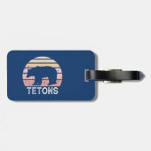 Tetons Retro Bär Gepäckanhänger (Rückseite horizontal)