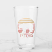 Tetons Retro Bär Glas (Vorderseite)