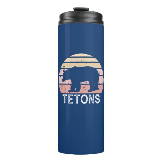 Tetons Retro Bär Thermosbecher (Vorderseite)