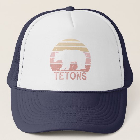 Tetons Retro-Bär Truckerkappe (Vorderseite)