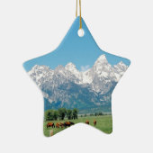 Tetons und Pferde Keramikornament (Rechts)