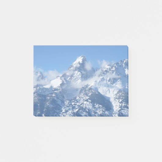 Tetons und Wolken Post-it Klebezettel (Vorderseite)