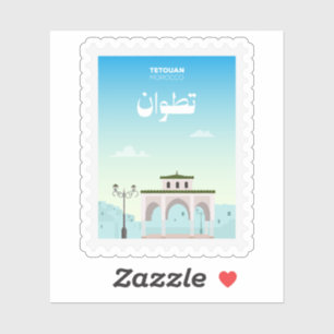 Tetouan Marokko Briefmarke Reise Aufkleber